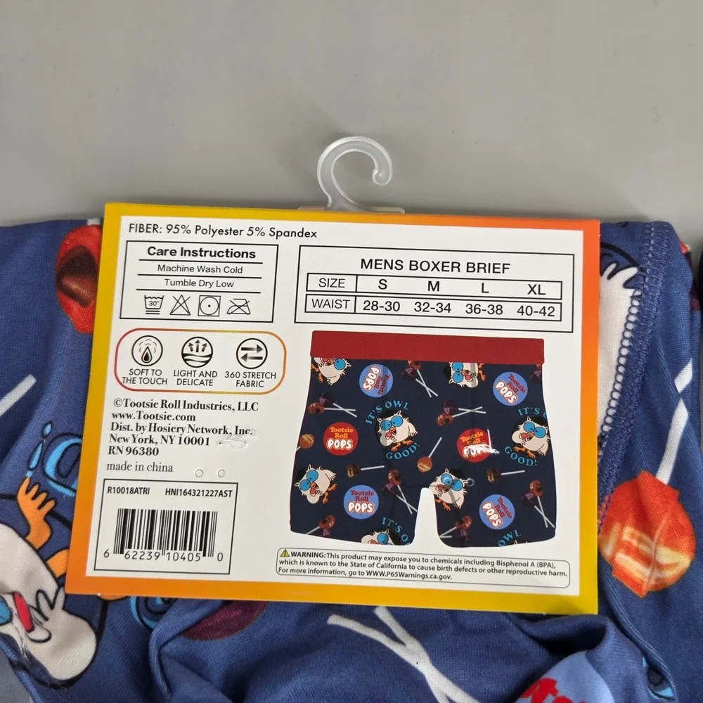 Tootsie Pops Blow Pop Boxer Briefs Mens XL 2 Pack Candy Novelty Foodie Underwear
